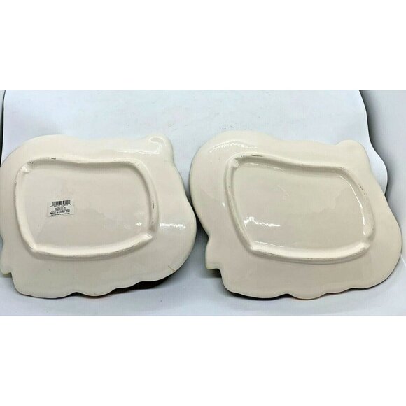 Small Turkey Shaped Thanksgiving Serving Home Decor Plates - Picture 4 of 7